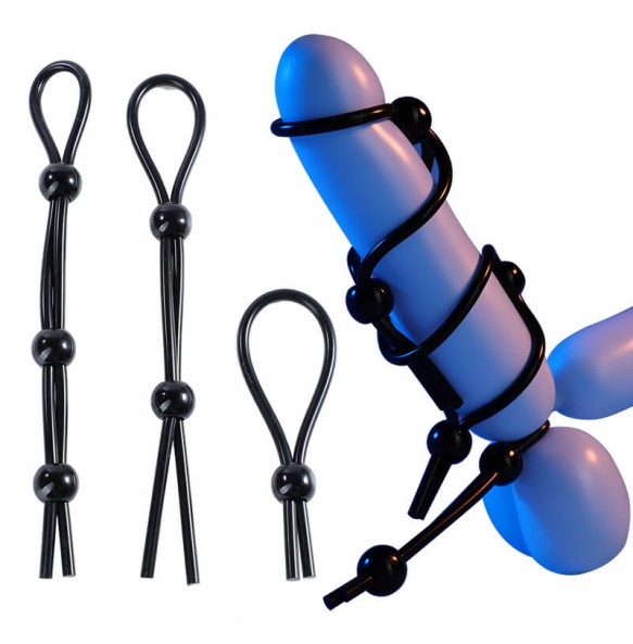 MizzZee - Strap-on Penis Ring (Full Set 3 Pieces)